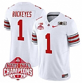 Men's Ohio State Buckeyes #1 Buckeyes White 2025 CFP Final With National Champions Patch F.U.S.E. Vapor Limited Stitched Jersey Dzhi,baseball caps,new era cap wholesale,wholesale hats